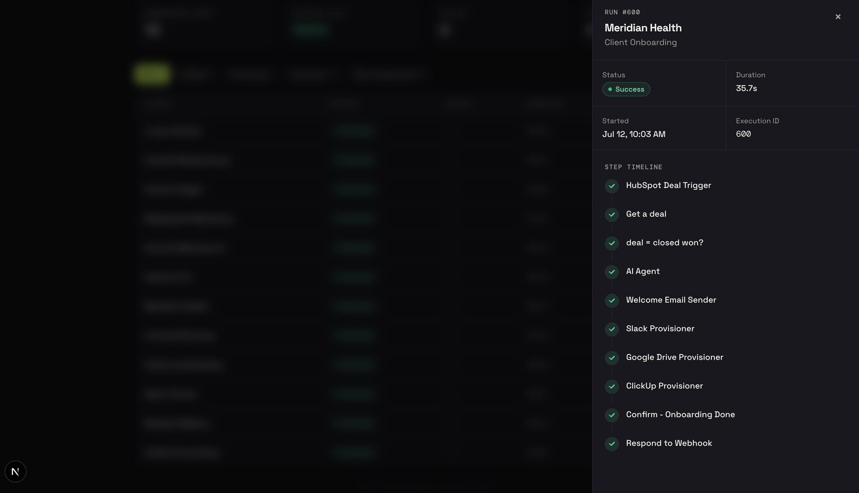 Successful workflow run — all steps green